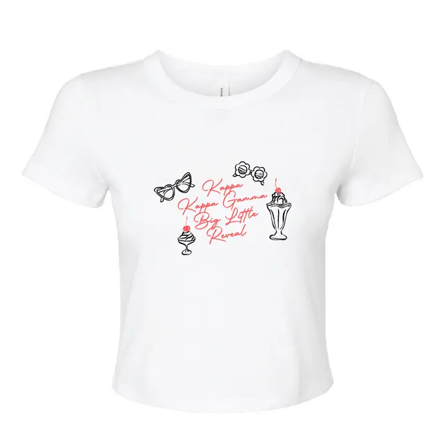 Kappa Kappa Gamma Sundae Glasses Big Little Reveal Shirt 2