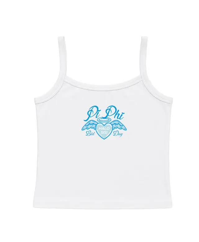 Pi Beta Phi Angel Wings Heart Halo Rush Tank