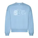 Sigma Delta Tau Patterned Palm Tree Illustration Retreat Sweater 2