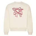 Patterned Bow Drawing in Red Bid Day Sweater Design for Delta Gamma