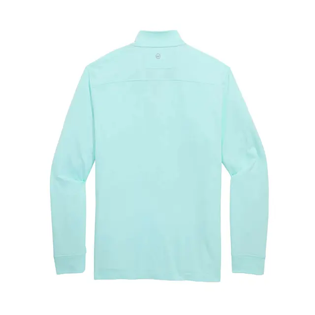 Vineyard Vines Men's Performance Club Quarter-Zip Crystal Blue Back