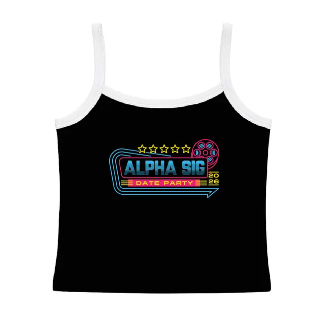 Alpha Sigma Alpha Neon Film Reel Date Party Tank 2