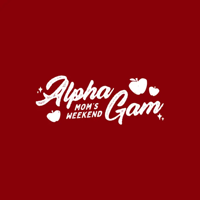 Alpha Gamma Delta Bold Apple Illustration Mom's Weekend Tank