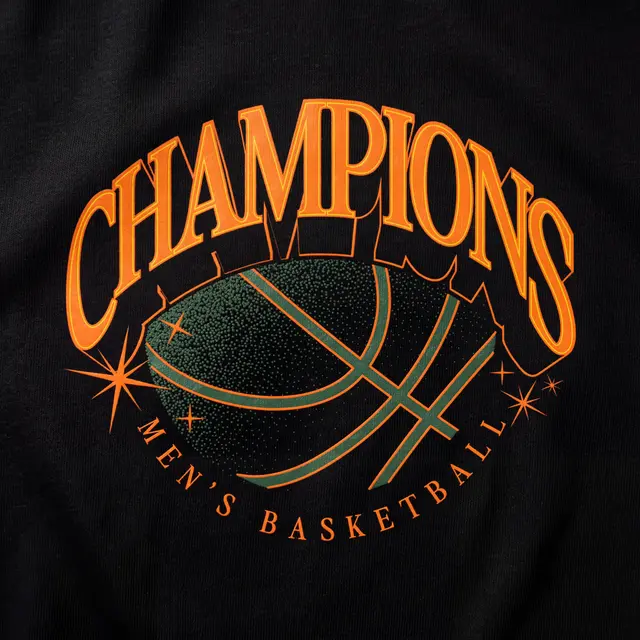 Men's Basketball Hand Drawn Basketball Graphic PR Crewneck