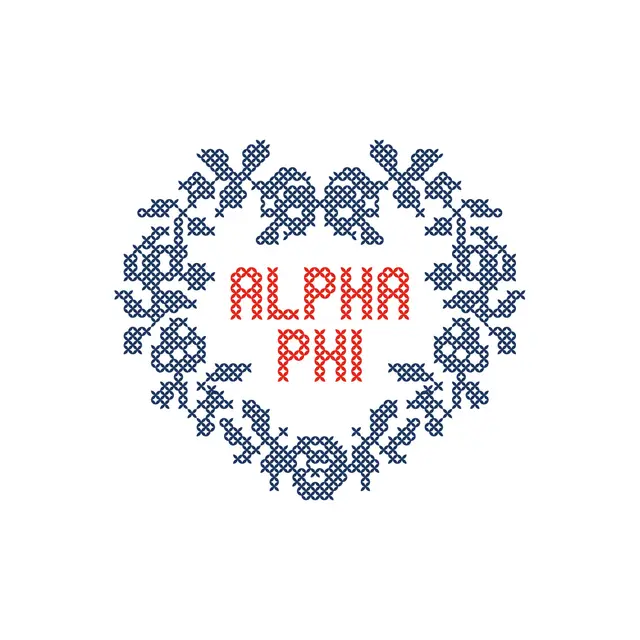 Alpha Phi Cross Stitch Heart PR Tank
