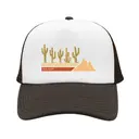 Cactus Desert Scene with Mountains PR Hat 2