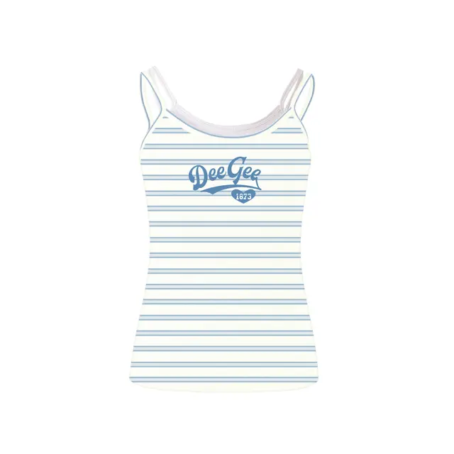 Delta Gamma Flowing Script Heart Graphic PR Tank 2