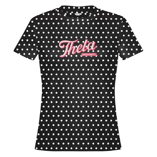 Kappa Alpha Theta Polka Dot Script Date Party Shirt 2