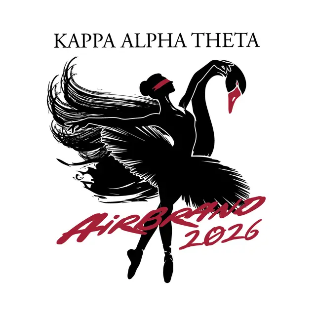 Kappa Alpha Theta Elegant Swan Airbrand Crewneck