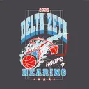 Delta Zeta Fiery Basketball Hoops Philanthropy Shirt