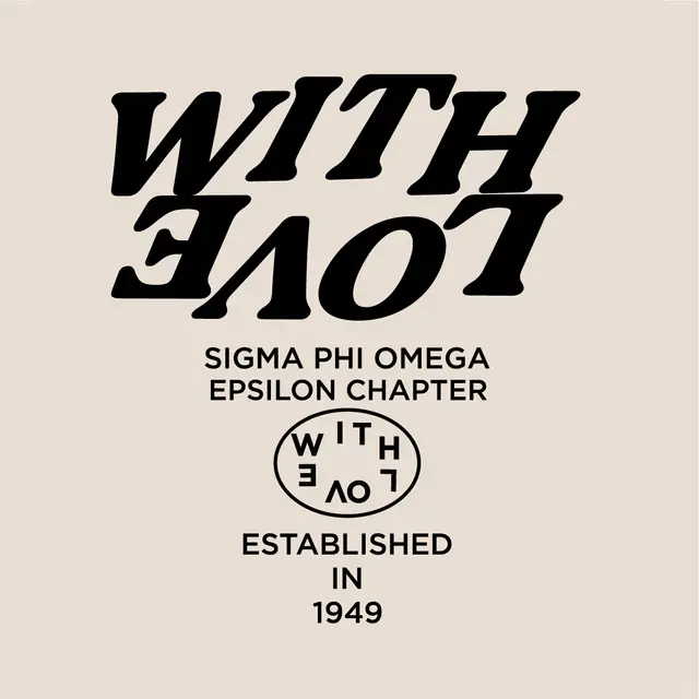 Sigma Phi Omega Bold Love Text PR Shirt