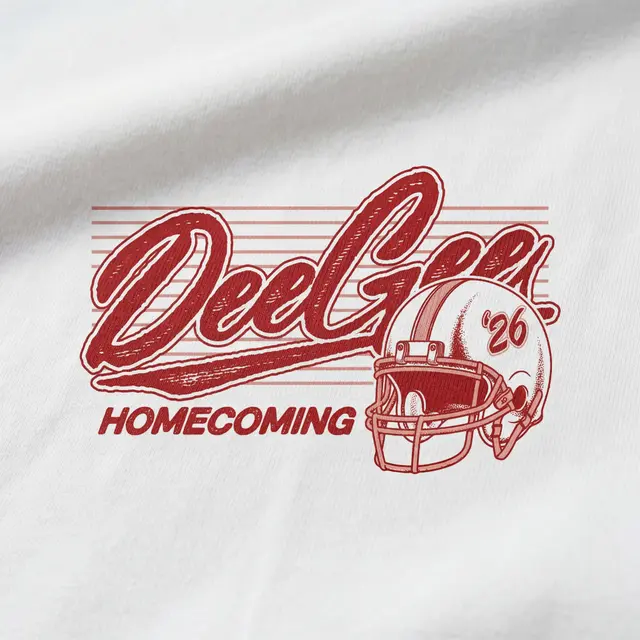 Delta Gamma Scripted Lettering Football Graphic PR Shirt