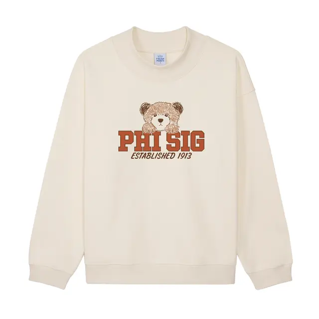 Phi Sigma Sigma Bear Illustration PR Sweater 2