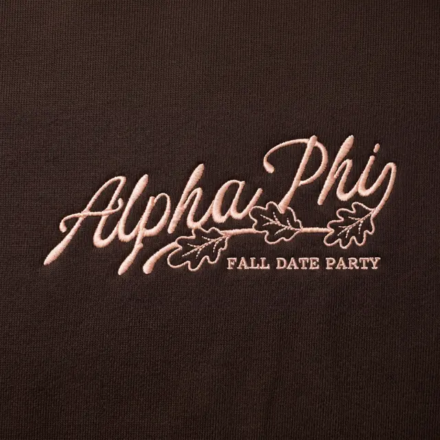 Alpha Phi Hand Drawn Leaves Fall Date Party Shirt