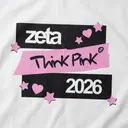 Zeta Bold Block and Ribbon Lettering Philanthropy Shirt