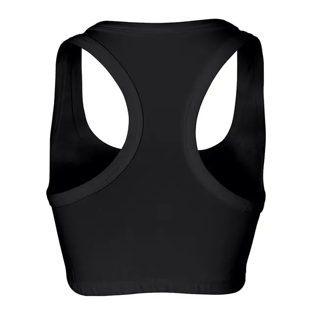 Customizable Bella + Canvas Ladies' Nylon Spandex Sports Bra 970 Black Back