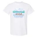 Athlete Scenery in Watercolor Painting PR Shirt Design for Rowing Team