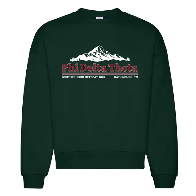 Phi Delta Theta Mountain Graphic Brotherhood Retreat Crewneck 2