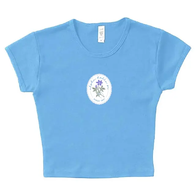 Alpha Delta Pi Delicate Floral with Scalloped Border PR Shirt 2