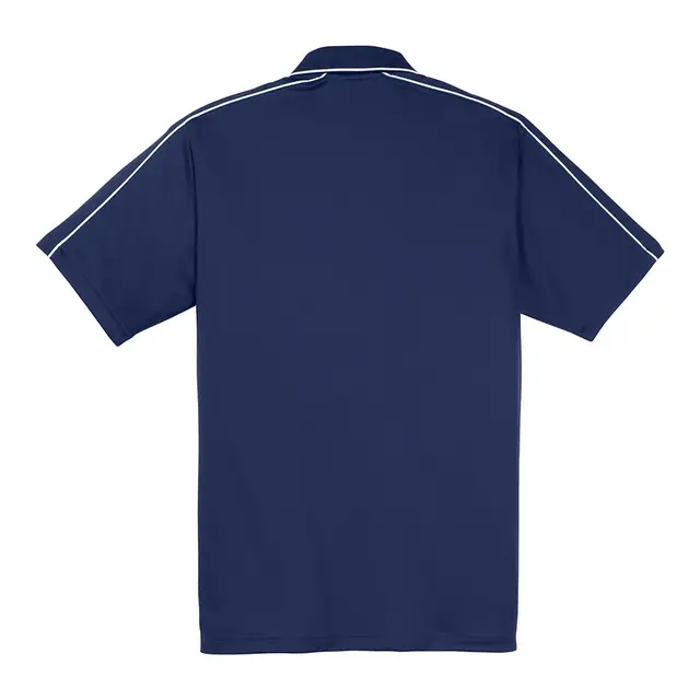 Sport-Tek Micropique Sport-Wick® Piped Polo True Navy White Back