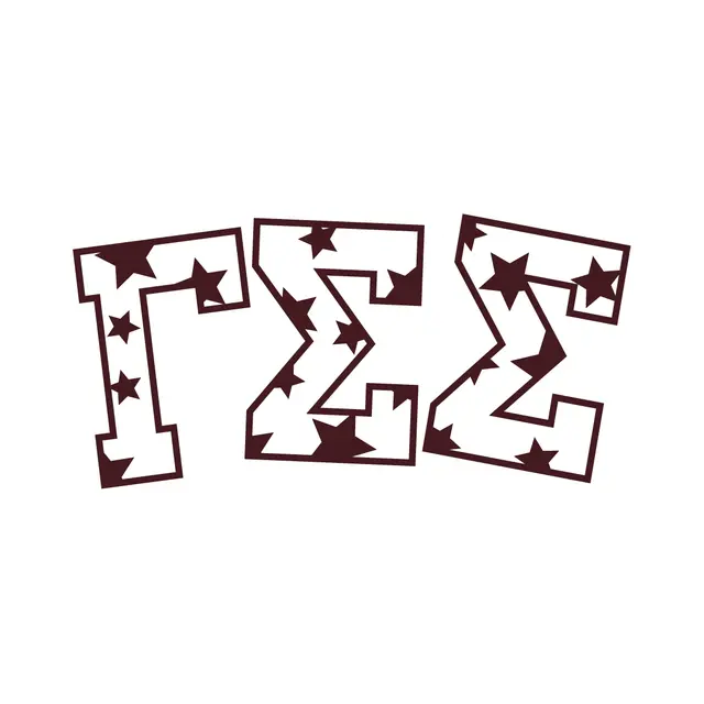 Gamma Sigma Sigma Star Pattern Text PR Shirt