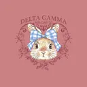 Delta Gamma Bunny with Roses Bid Day Shirt