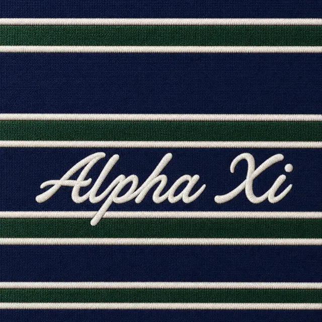 Alpha Xi Striped Pattern Script PR Tank