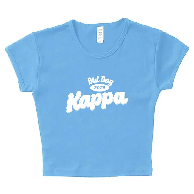 Kappa Puffy Cloud Text Bid Day Shirt 2