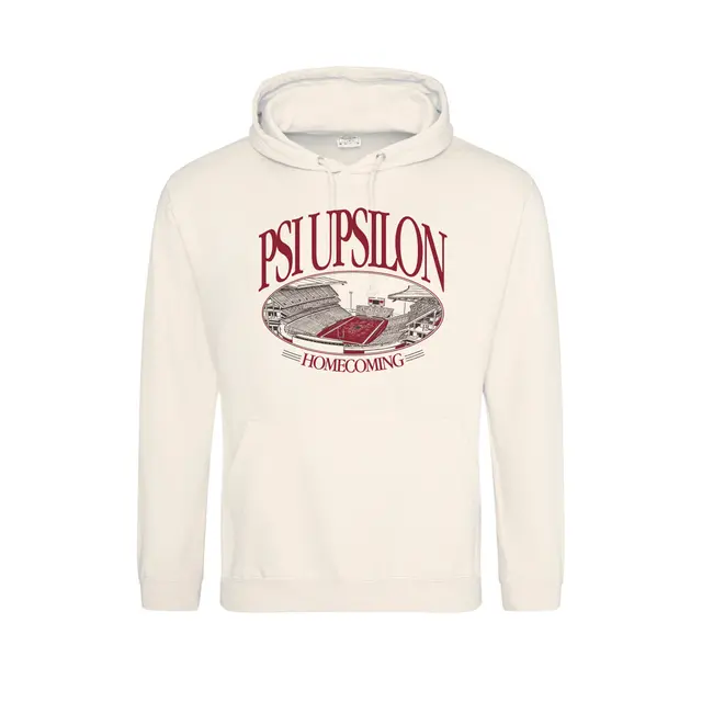 Psi Upsilon Stadium Illustration Homecoming Hoodie 2