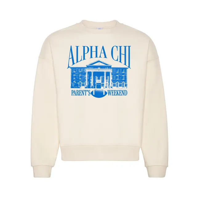 Alpha Chi Omega Stately House Illustration Parents Weekend Sweater 2