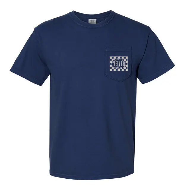 Theta Chi Bold Block Checker Bid Day Shirt 2