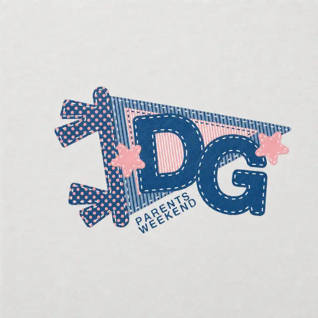 Delta Gamma Polka Dot Pennant Parents Weekend Shirt