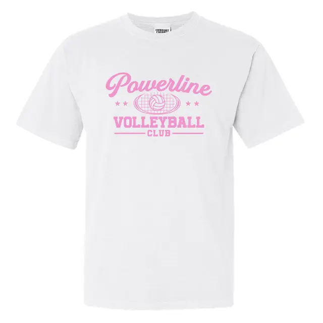 Volleyball Club Powerline Pink Text PR Shirt 2