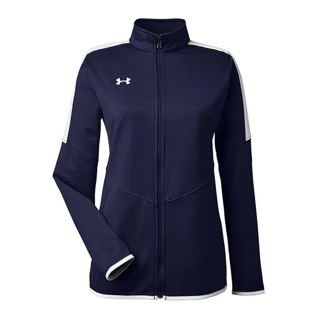 Customizable Under Armour Ladies' Rival Knit Jacket 1326774 MIDNGHT NVY_410 Front