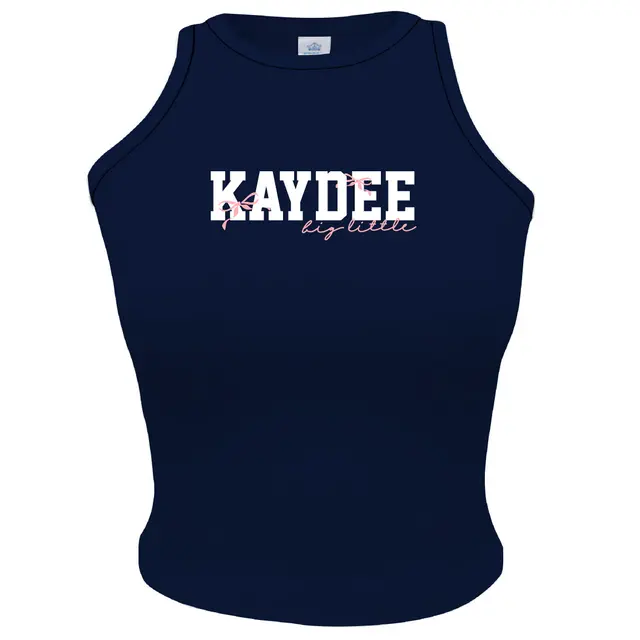 Kappa Delta Block Lettering and Script Big Little Reveal Tank 2