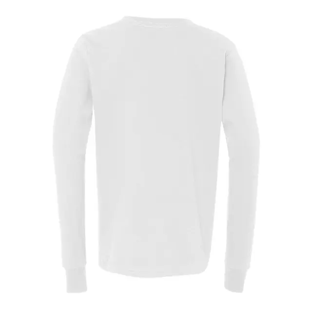 Bella + Canvas Youth Jersey Long Sleeve Tee 3501y White Back