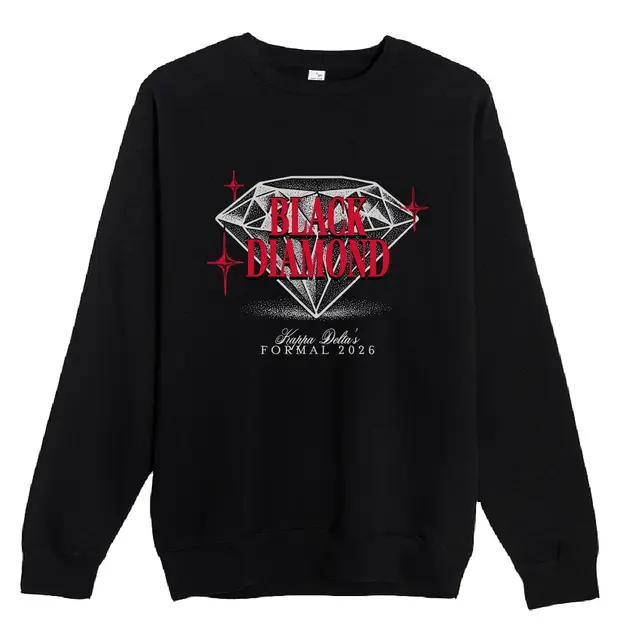 Kappa Delta Black Diamond Text Formal Crewneck 2