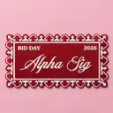 Alpha Sigma Alpha Decorative Frame Bid Day Shirt