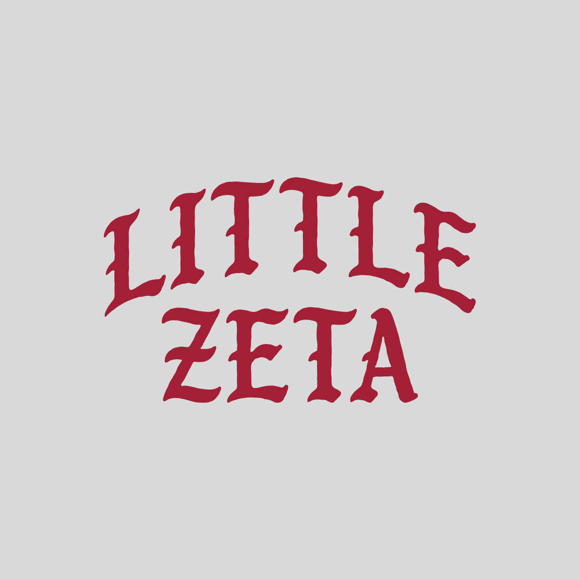 Zeta Tau Alpha Bold Red Texts Big Little Reveal Tank | Fresh Prints