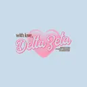 Delta Zeta Script Text with Halftone Heart Philanthropy Shirt
