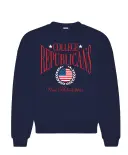 College Republicans Curved Text American Flag Crest Crewneck