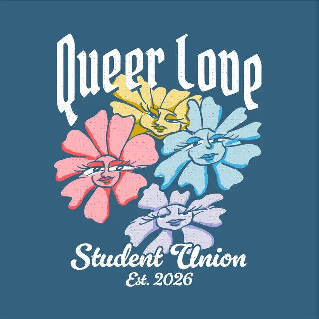 Queer Student Union Floral Illustration PR Sweater