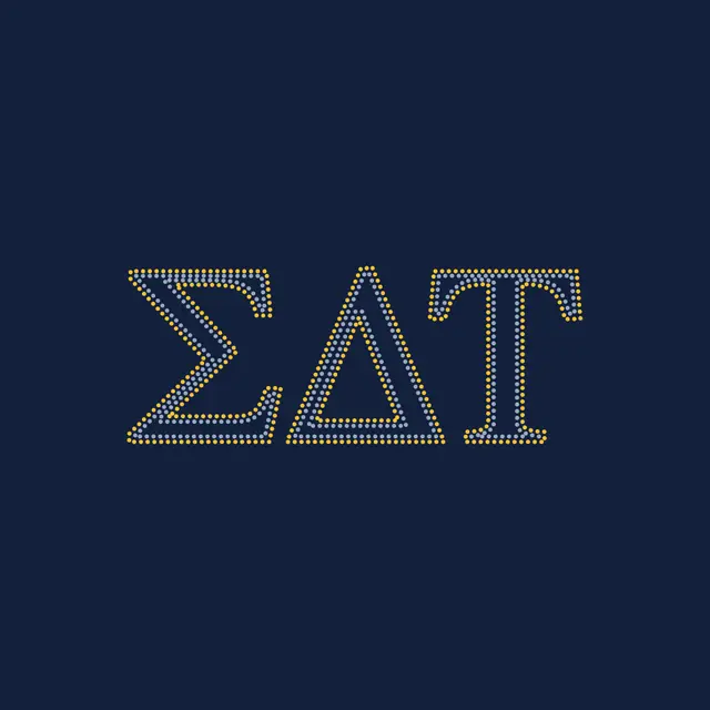 Sigma Delta Tau Dotted Greek Letters PR Tank
