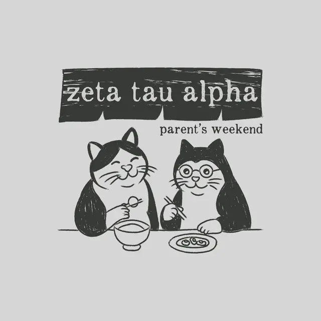 Zeta Tau Alpha Cat Duo Parent's Weekend Sweater