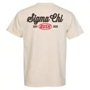 Sigma Chi Script Text with Red Oval Rush Shirt 2