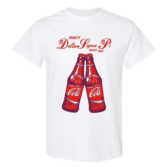 Delta Sigma Pi Cola Bottle Illustration PR Shirt 2