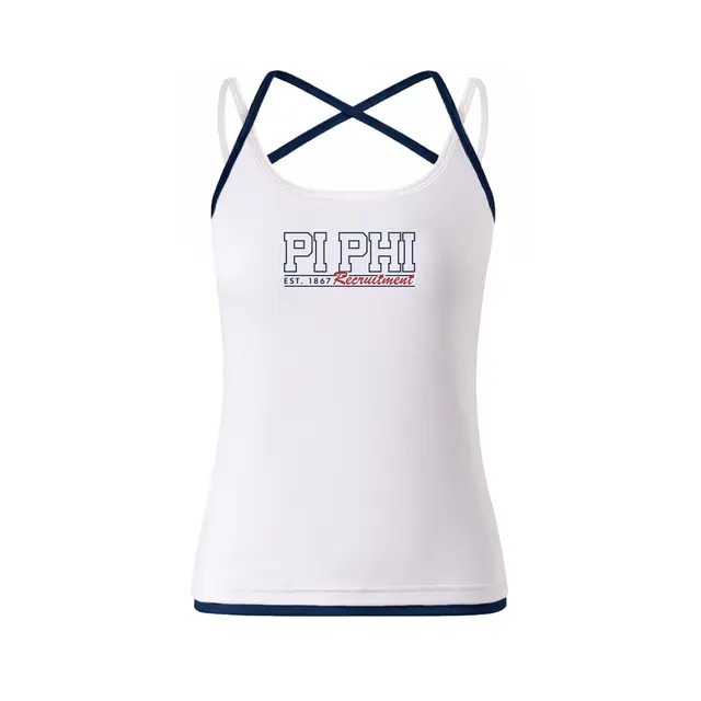 Pi Beta Phi Bold Block Lettering Recruitment Tank 2