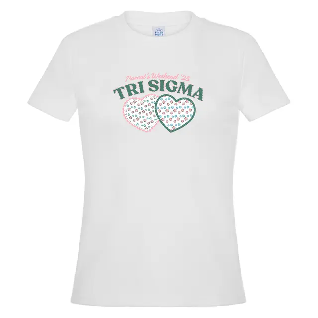 Sigma Sigma Sigma Heart Floral Parent's Weekend Shirt 2