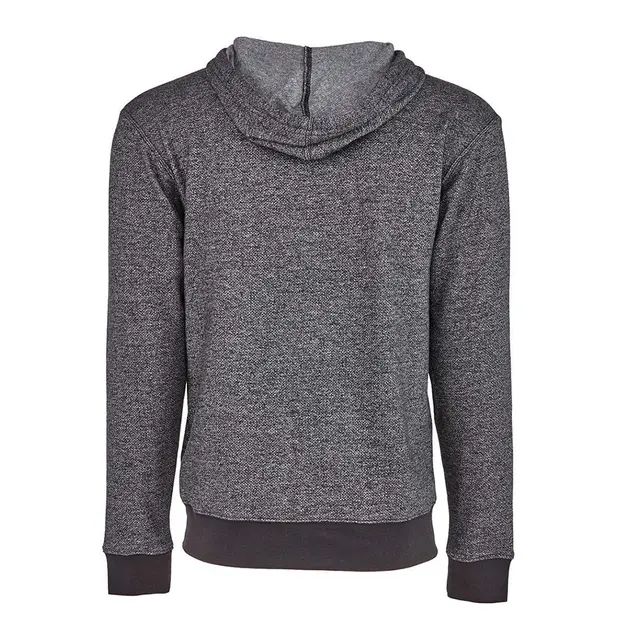 Customizable Next Level Adult Denim Fleece Full-Zip Hooded Sweatshirt 9600 Black Back