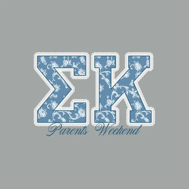 Sigma Kappa Lace Pattern Parents Weekend Crewneck